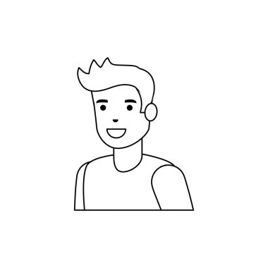 İzole edilmiş Avatar Adam vektör tasarımı