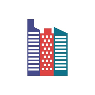 Yalıtılmış şehir vektör tasarımı