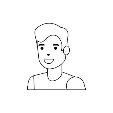 İzole edilmiş Avatar Adam vektör tasarımı