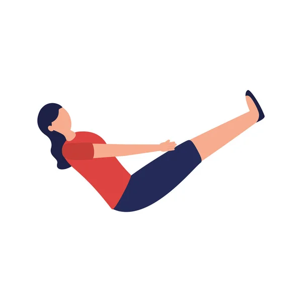 Girl doing yoga pose vector design — Stock Vector