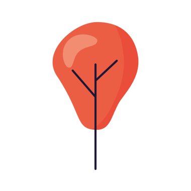 İzole soyut ve sezon ağacı tasarımı