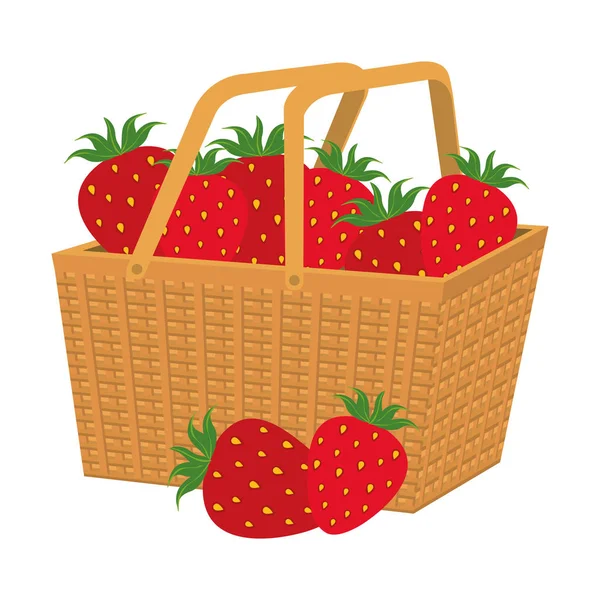 sepet saman taze çilek meyve