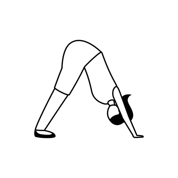Chica haciendo yoga pose vector diseño — Archivo Imágenes Vectoriales