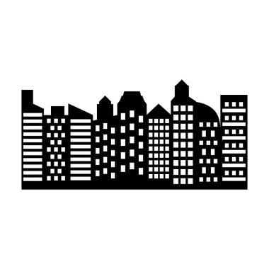 Yalıtılmış şehir vektör tasarımı