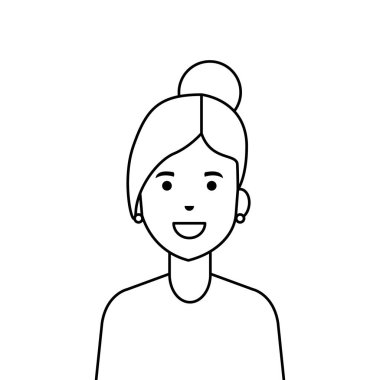 İzole edilmiş Avatar kadın vektör tasarımı