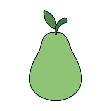 İzole armut meyve vektör tasarımı