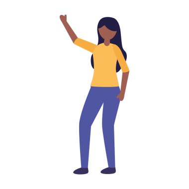 İzole edilmiş Avatar kadın vektör tasarımı