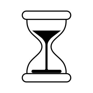 İzole kum saati simgesi tasarımı