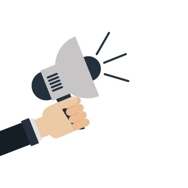 İzole megafon vektör tasarımı