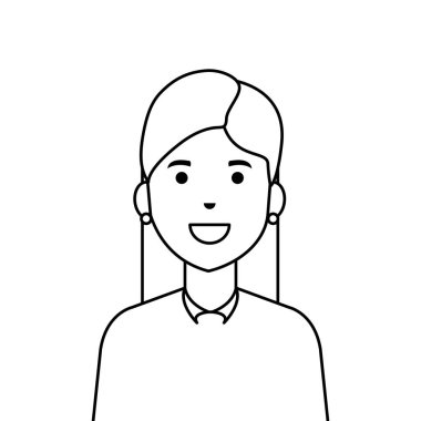 İzole edilmiş Avatar kadın vektör tasarımı