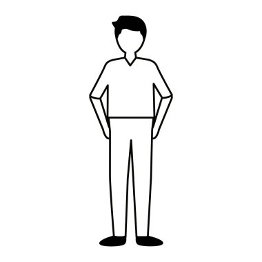 İzole edilmiş Avatar Adam vektör tasarımı