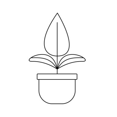 Yaprakları tasarımı ile izole bitki