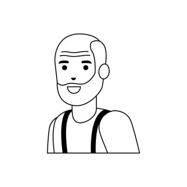 Büyükbaba karikatür vektör tasarımı