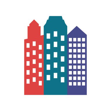 Yalıtılmış şehir vektör tasarımı