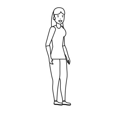 İzole edilmiş Avatar kadın vektör tasarımı