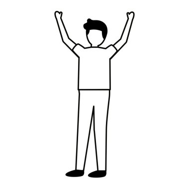 İzole edilmiş Avatar Adam vektör tasarımı