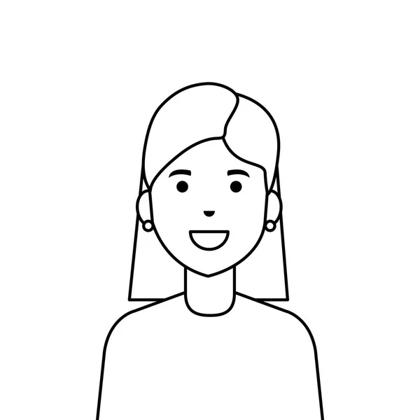 Diseño de vectores de mujer avatar aislado — Vector de stock