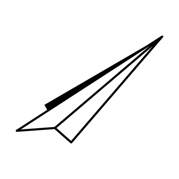 絶縁された紙飛行機ベクトル設計 — ストックベクタ
