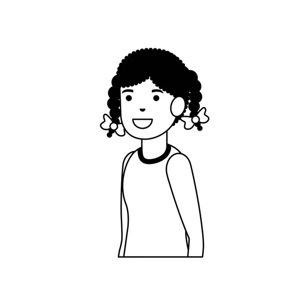 Σχεδίαση κινουμένων σχεδίων απομονωμένες κορίτσι — Διανυσματικό Αρχείο
