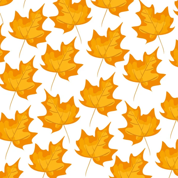 Autumn dry maple leafs nature pattern — Stock Vector