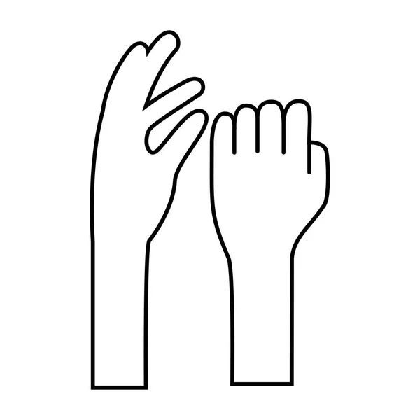 Ізольовані руки Векторний дизайн — стоковий вектор