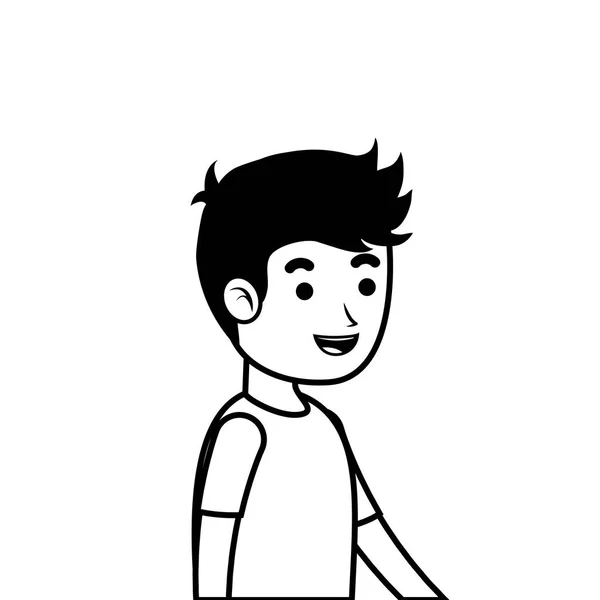 孤立的男孩卡通设计 — 图库矢量图片
