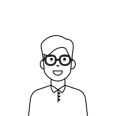 İzole edilmiş Avatar Adam vektör tasarımı