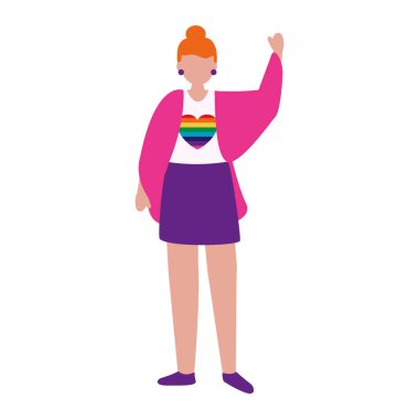 Lgtbiq marşı tasarımını destekleyen kadın