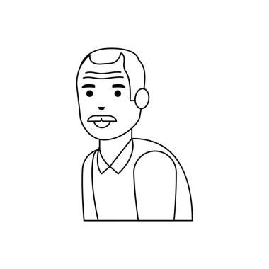 Büyükbaba karikatür vektör tasarımı