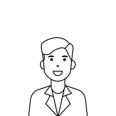 İzole edilmiş Avatar Adam vektör tasarımı