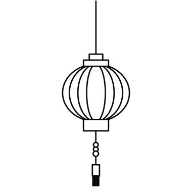 Çin fener vektör tasarımı