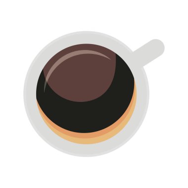 İzole kahve fincanı vektör tasarımı