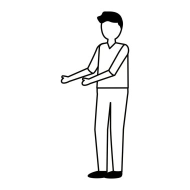 İzole edilmiş Avatar Adam vektör tasarımı