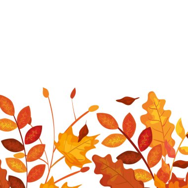 sonbahar dalı ve kuru akçaağaç yaprağı çerçeve