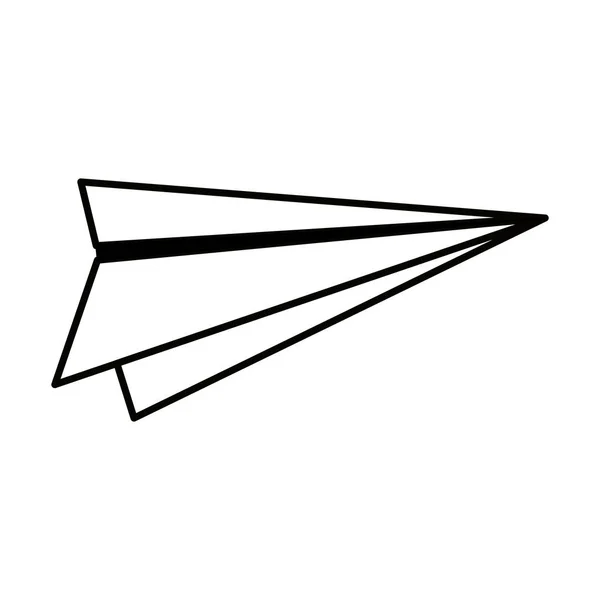 絶縁された紙飛行機ベクトル設計 — ストックベクタ