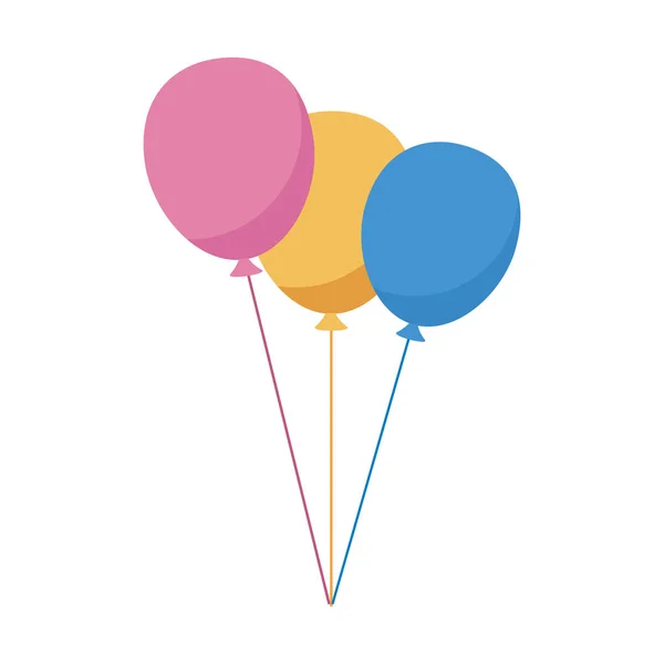 Design de vetores balões isolados — Vetor de Stock