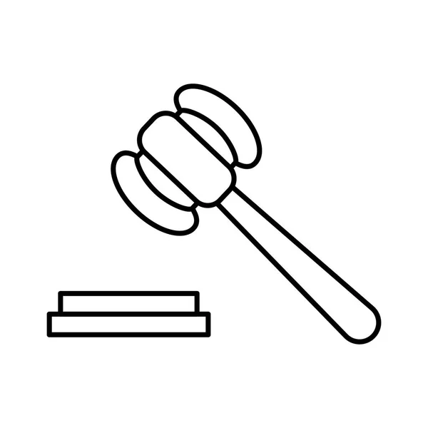 Isolated law hammer vector design — Stock Vector