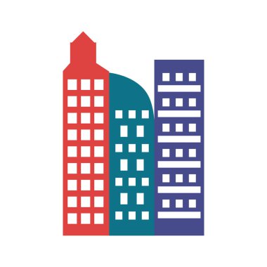 Yalıtılmış şehir vektör tasarımı