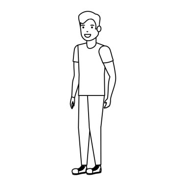 İzole edilmiş Avatar Adam vektör tasarımı