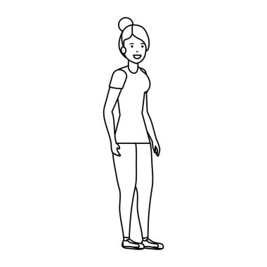 İzole edilmiş Avatar kadın vektör tasarımı