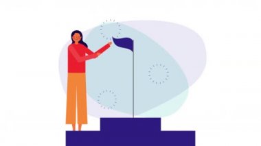 başarı bayrak karakteri ile iş kadını