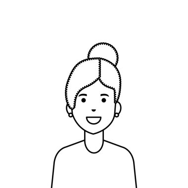 İzole edilmiş Avatar kadın vektör tasarımı