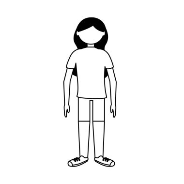 İzole edilmiş Avatar kadın vektör tasarımı