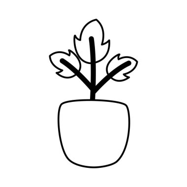 Ot vektör tasarımı içinde izole edilmiş bitki