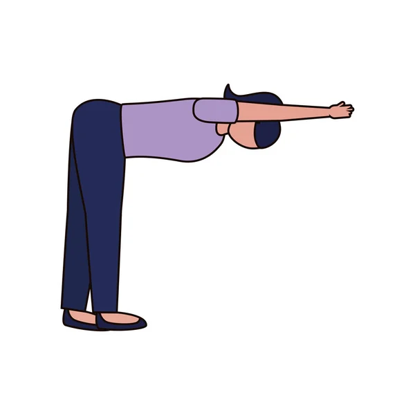 Meisje doet yoga pose vector ontwerp — Stockvector