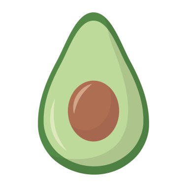 İzole edilmiş avokado meyve vektör tasarımı