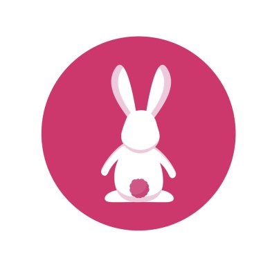 İzole tavşan karikatür vektör tasarımı