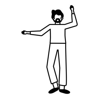 İzole edilmiş Avatar Adam vektör tasarımı