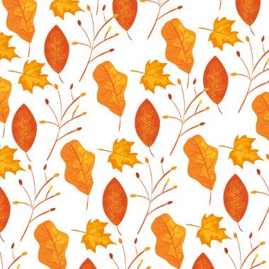 sonbahar dalı ve kuru yapraklar doğa deseni