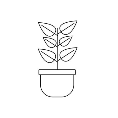 Yaprakları tasarımı ile izole bitki